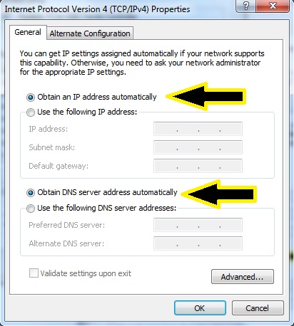 IP Adresse automatisch beziehen